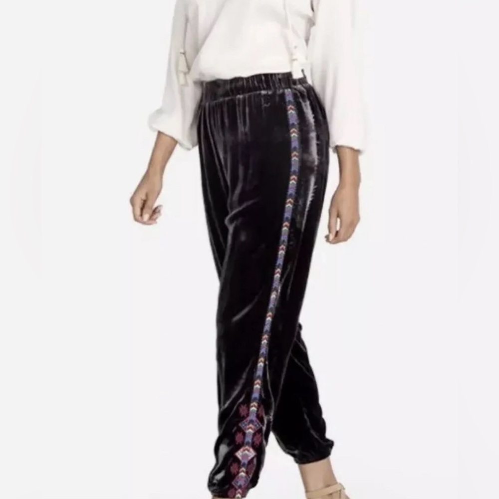 Johnny Was NWT Ruah Velvet Embroidered Luxe Jogger Pants Sz XL SOLD